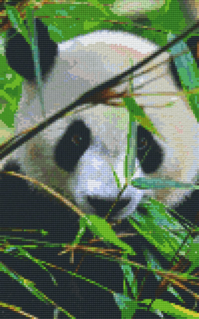 Panda Eight [8] Baseplate PixelHobby Mini-mosaic Art Kit image 0